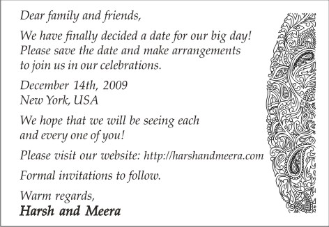 Save the date card 4 - Parekh Cards